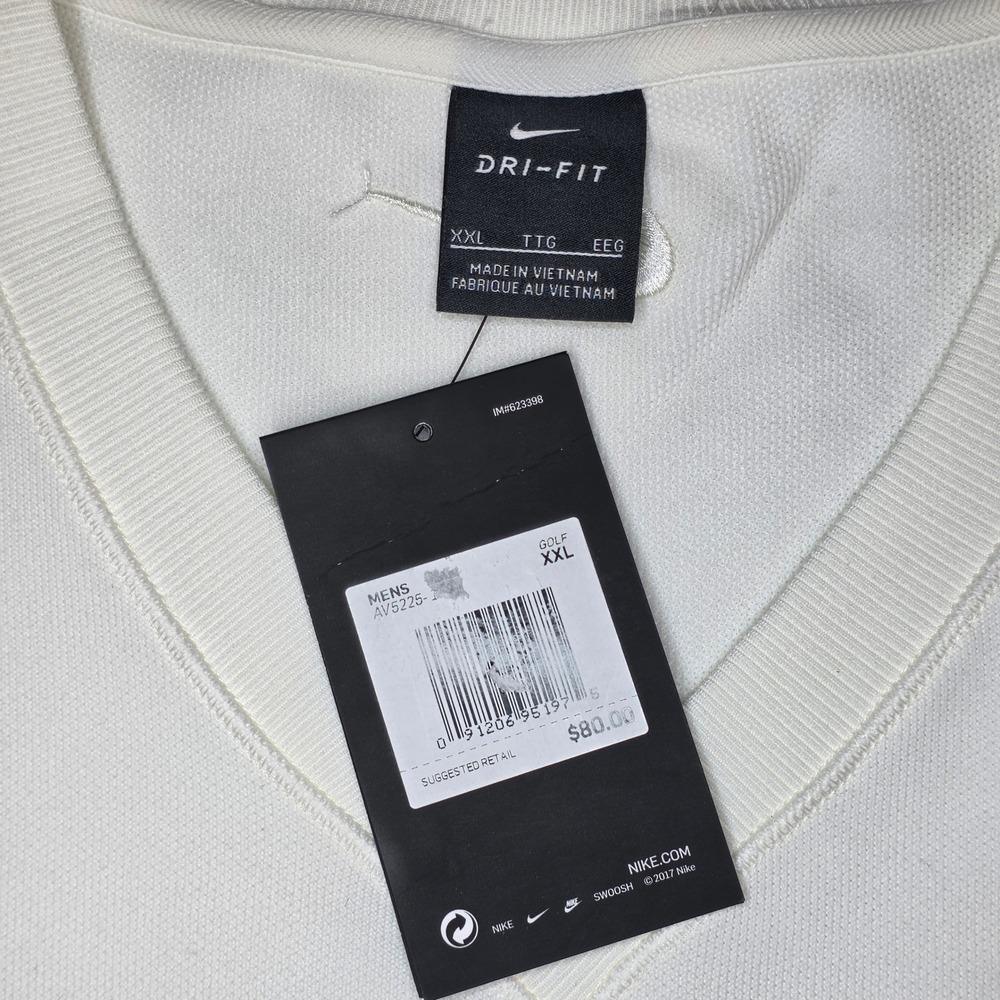 Nike Golf Dri-FIT V-Neck Sweater Vest Mens XXL White AV5225-133 - Picture 9 of 9